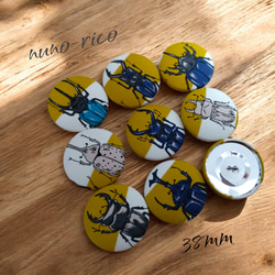 シマエナガ　しまえなが　小鳥　ファー　くるみボタン　ヘアゴム　38mm2個セット e721c616efcc767ed78845840c8c4e