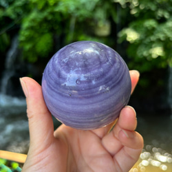 ♡PurpleFluoriteSphere6cm♡パープルフローライトスフィア Special Price】 惑星のような パープル フローライト 丸玉 6cm 天然石