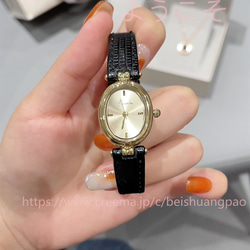 PEUGEOT206 腕時計レディース 非売品 GUCCI グッチ レディース腕時計 QZ GP レザーベルト ゴールド