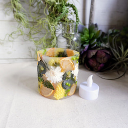 LEDティーライト専用3Dボタニカルキャンドルホルダー＊Orange