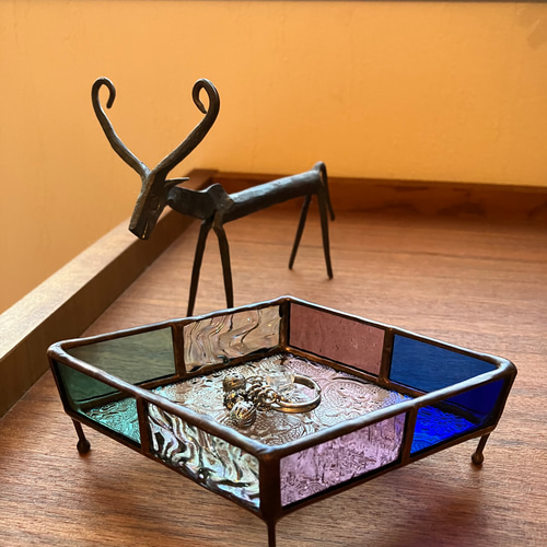 ステンドグラスのアクセサリートレイ(カラフルⅡ)【受注制作】 その他