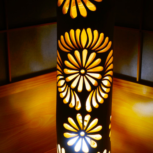 ◇繊細彫◇竹灯り・竹あかり・竹灯籠 ～～ 癒しの灯り ☆祭花火