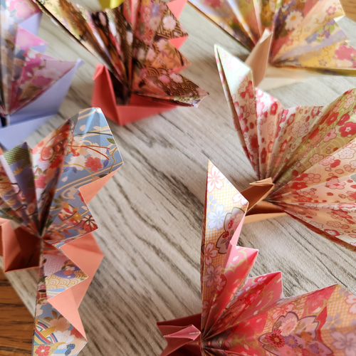 折り紙 祝い鶴 3set 24枚】敬老会 お祝い イベント その他インテリア