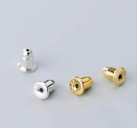 1ペア ベルキャッチ ゴールド SV925 4枚目の画像