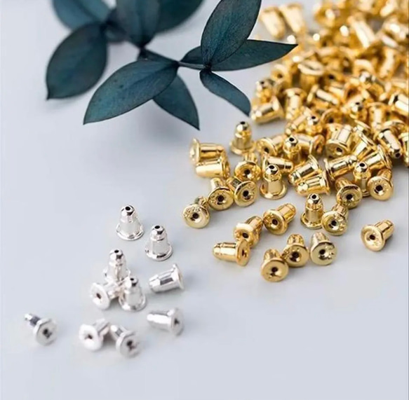 1ペア ベルキャッチ ゴールド SV925 2枚目の画像