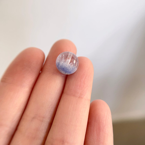 11.1mm 天然無処理 デュモルチェライトインクォーツ 丸玉 ネックレス