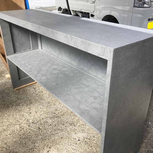 ☆【受注製作】☆グレーストーン柄☆石目☆モルタル☆受付カウンター