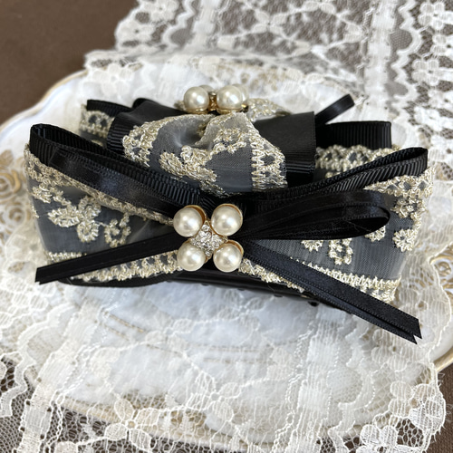 グレーパンジー刺繍☆5センチヘアクリップ グレーパンジー刺繍☆5センチヘアクリップ 【公式通販】