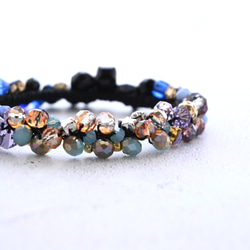 『黄昏』 夏の夕焼け空…ビジュー シュシュ＊ブレスレット 10枚目の画像