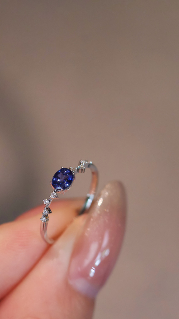 k18ダイヤモンドサファイアリング