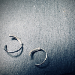 silver925 キャッチレス　フープピアス 5枚目の画像