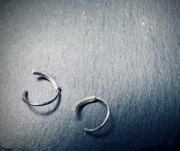 silver925 キャッチレス　フープピアス 5枚目の画像