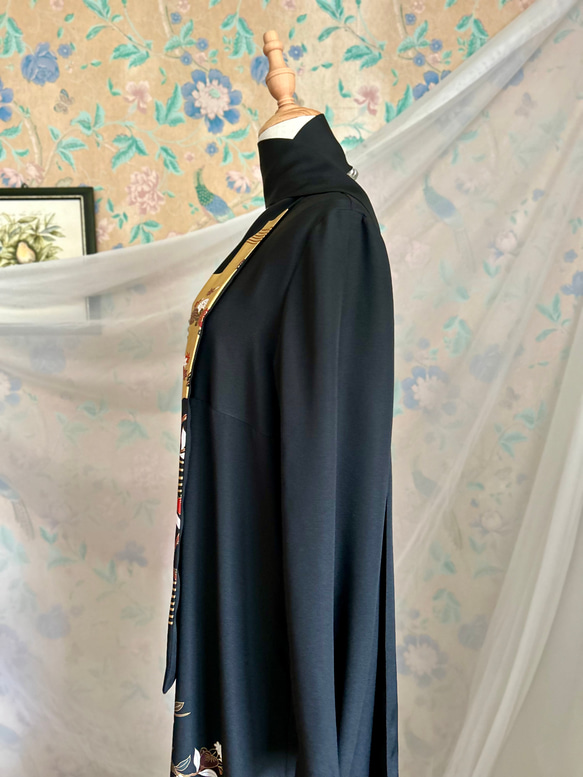 着物リメイク　1Lサイズ　金彩尽くし　黒留袖ドレス＆リボンベルト　長袖　ハンドメイド 人気・おすすめ｜売れ筋商品・話題商品におすすめ 品質チェック済み 安心配送 今月のおすすめ