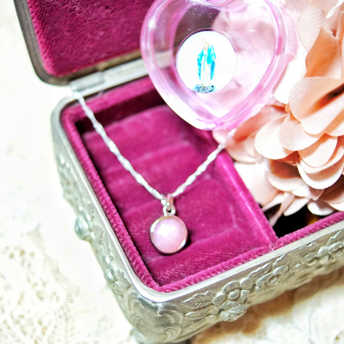 みるく（シルバー1本、ピンク1本、白1本） ネックレス プチネックレス 1粒 1石 レディース シルバー ピンク