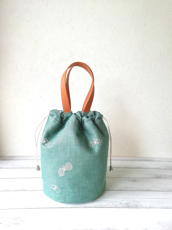 ♡handmade♡ ミナペルホネン 底がまぁるい巾着バッグ