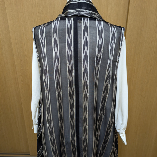ベスト ロングベスト 着物リメイク ハンドメイド