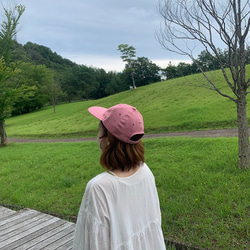 ６方キャップ（ピンク　高島ちぢみ） 2024年春夏モデル 8枚目の画像