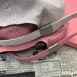 ６方キャップ（ピンク　高島ちぢみ） 2024年春夏モデル 4枚目の画像