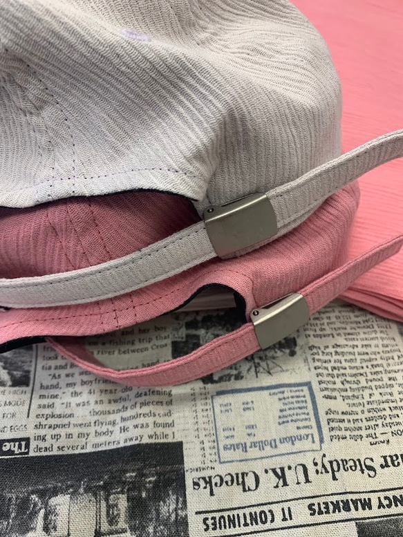 ６方キャップ（ピンク　高島ちぢみ） 2024年春夏モデル 4枚目の画像