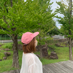 ６方キャップ（ピンク　高島ちぢみ） 2024年春夏モデル 6枚目の画像