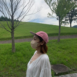 ６方キャップ（ピンク　高島ちぢみ） 2024年春夏モデル 7枚目の画像