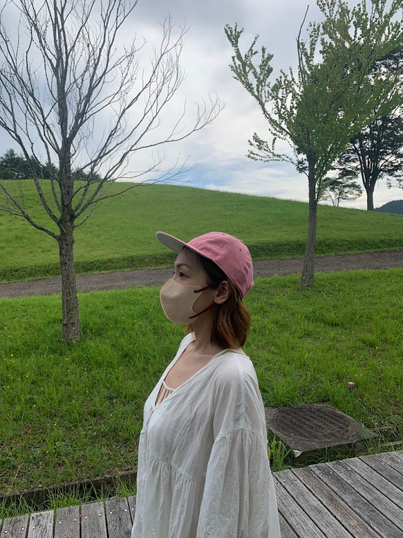 ６方キャップ（ピンク　高島ちぢみ） 2024年春夏モデル 7枚目の画像