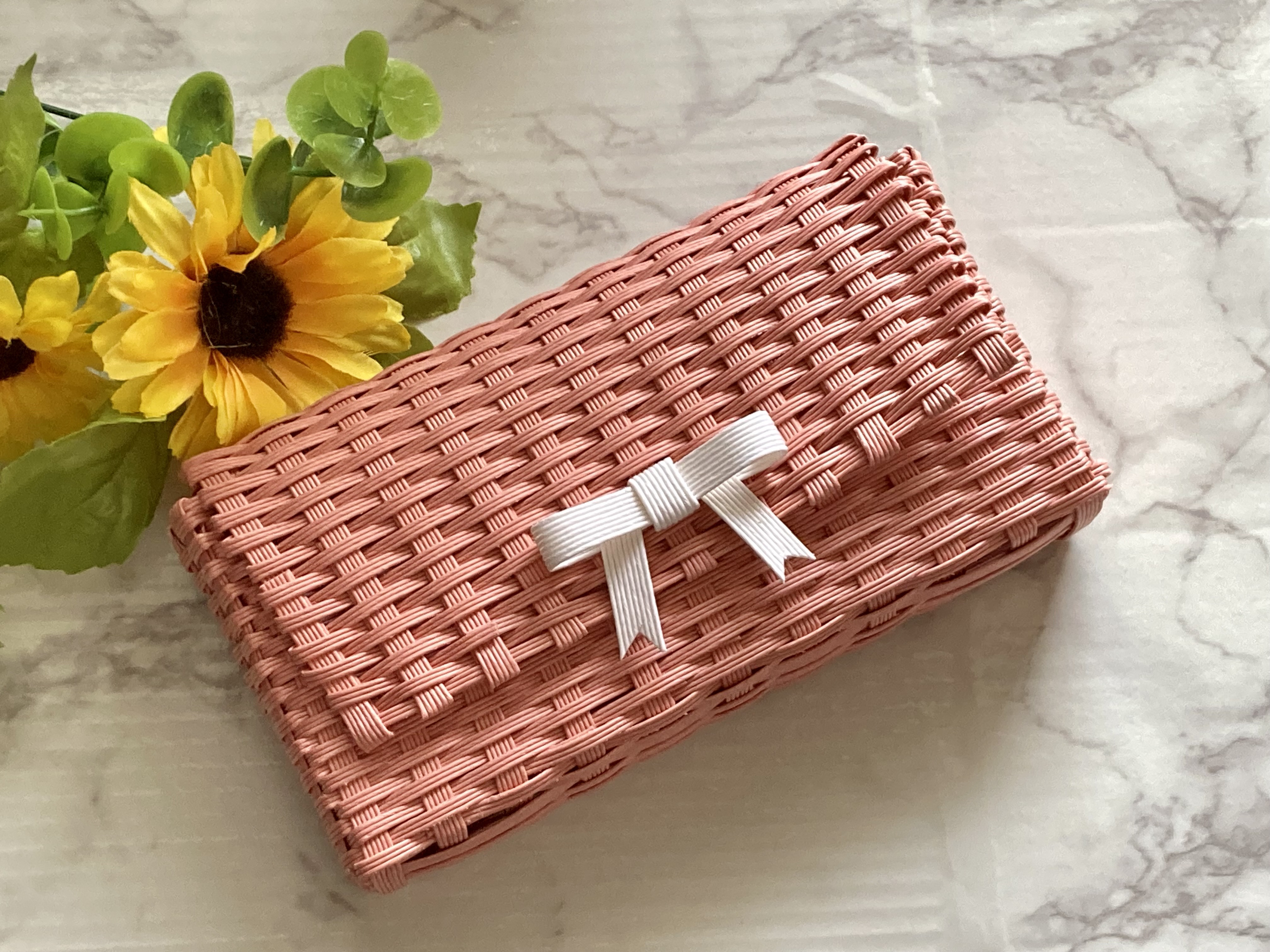 クラッチバッグ ピンク リボン KANDA UNO