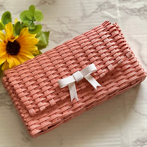 クラフトバンド クラッチバッグ バッグインバッグ マグネホック マチ