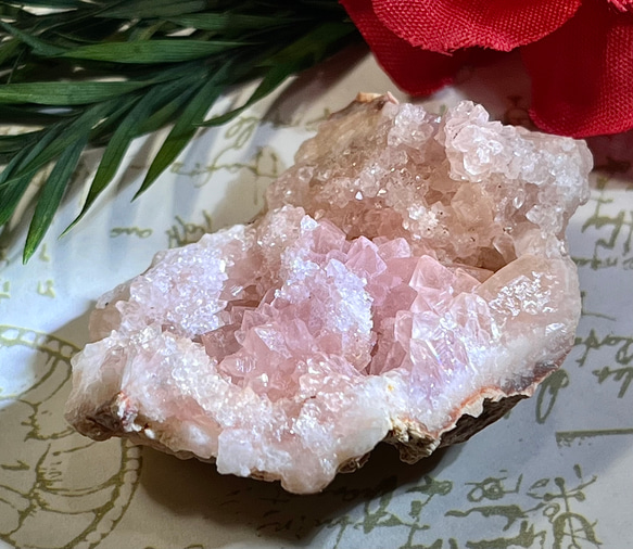 ピンクアメジスト✨ラフストーン原石クラスタージオード