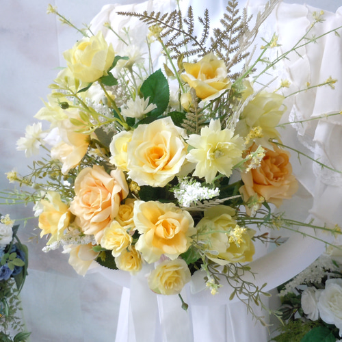 ウェディング　ブーケ　イエロー　カラフル SALE セール 特価中◇華やか＊イエローカラーのクラッチブーケ