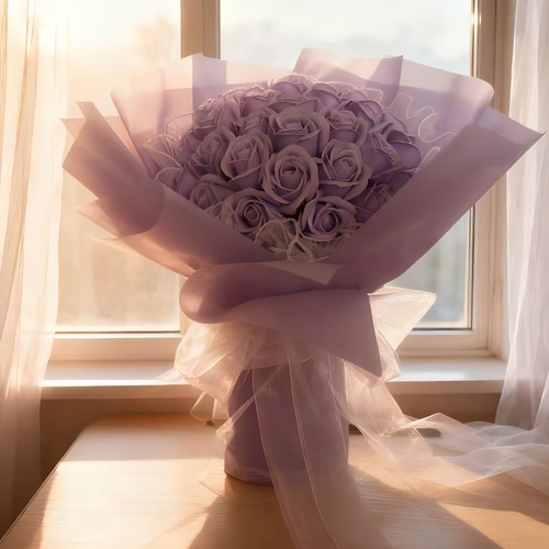 33本綺麗枯れない花束バラバラソープフラワー卒業式インテリア造花バラ