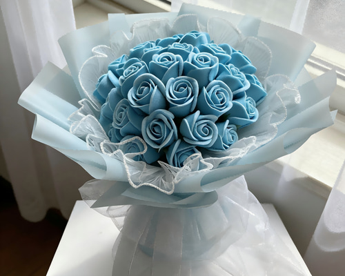 33本綺麗枯れない花束バラバラソープフラワー卒業式インテリア造花バラ