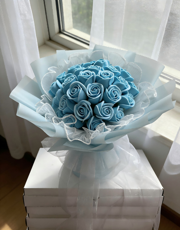 33本綺麗枯れない花束バラバラソープフラワー卒業式インテリア造花バラ