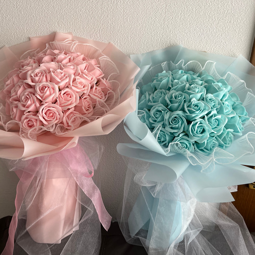 33本綺麗枯れない花束バラバラソープフラワー卒業式インテリア造花バラ