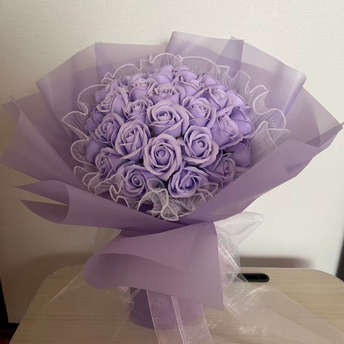 33本綺麗枯れない花束バラバラソープフラワー卒業式インテリア造花バラ