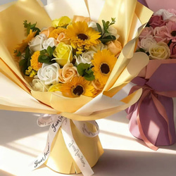 2色選べる枯れないお花ソープフラワー花束 母の日造花  敬老の日フラワーギフト バラ 結婚式ケ 誕生日卒業式成人式 3枚目の画像