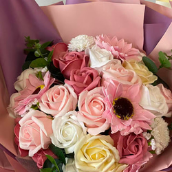 2色選べる枯れないお花ソープフラワー花束 母の日造花  敬老の日フラワーギフト バラ 結婚式ケ 誕生日卒業式成人式 5枚目の画像