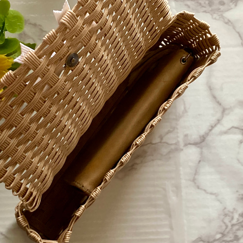 クラフトバンド クラッチバッグ バッグインバッグ マグネホック マチ