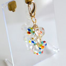 ☆カラフルレジンボールのキーホルダー 3枚目の画像