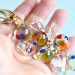 ☆カラフルレジンボールのキーホルダー 5枚目の画像