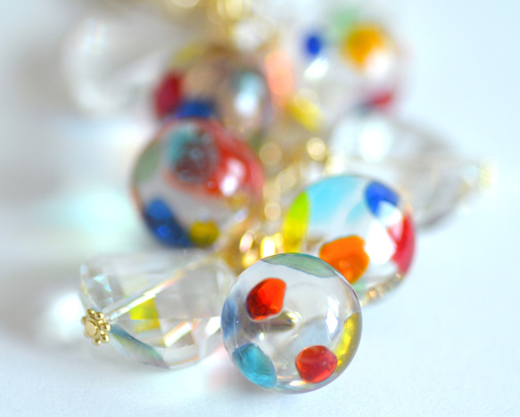 ☆カラフルレジンボールのキーホルダー 8枚目の画像
