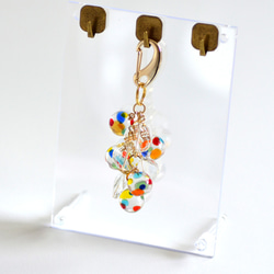 ☆カラフルレジンボールのキーホルダー 2枚目の画像