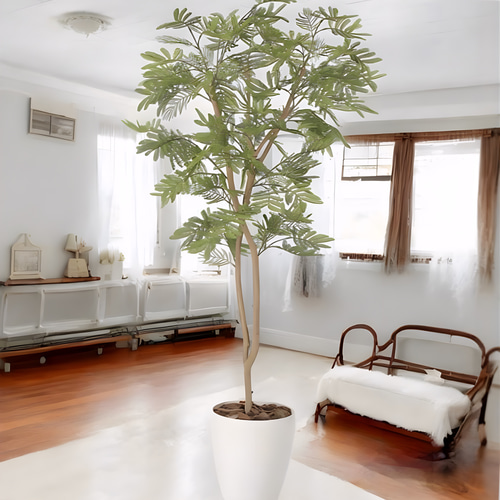 光触媒人工観葉植物ウォールグリーンフェイクグリーンねむの木1.3