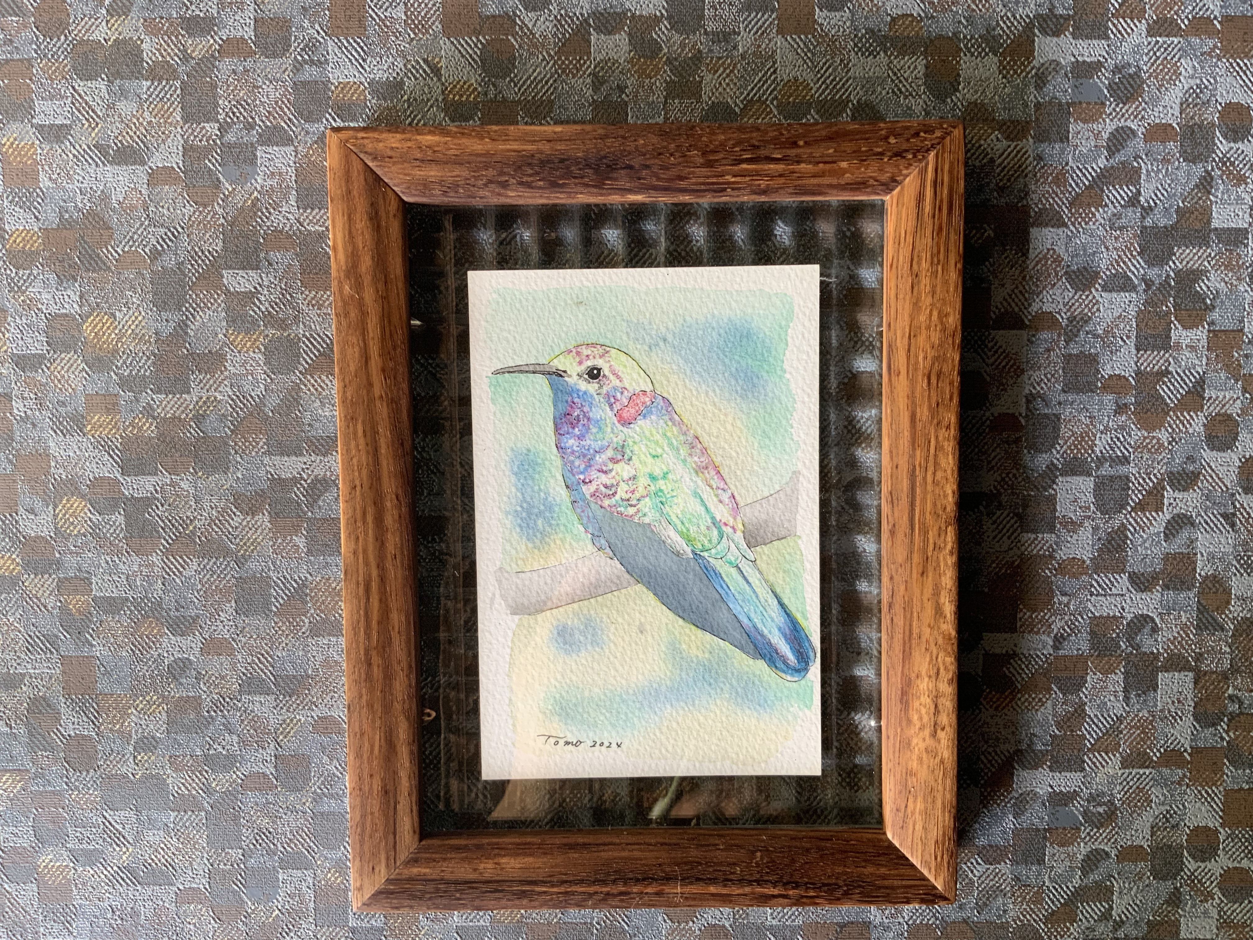 絵画3点まとめ売り MiniSaya 額入り 動物　色鉛筆 額入り 動物　色鉛筆 MiniSaya 絵画3点まとめ売り