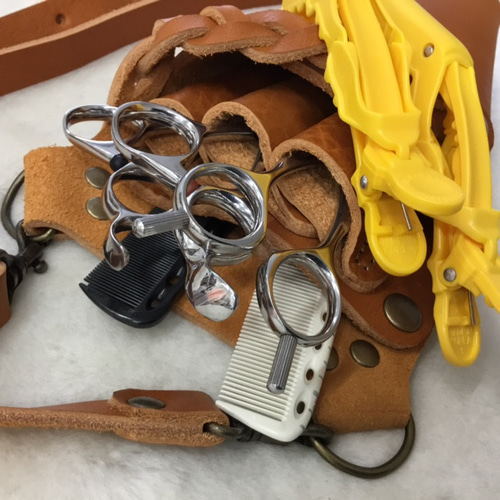 シザーケース トリマーケース 3丁用 美容師 トリマー 栃木レザー ヌメ