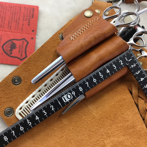 シザーケース トリマーケース 3丁用 美容師 トリマー 栃木レザー ヌメ