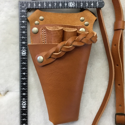 シザーケース トリマーケース 3丁用 美容師 トリマー 栃木レザー ヌメ