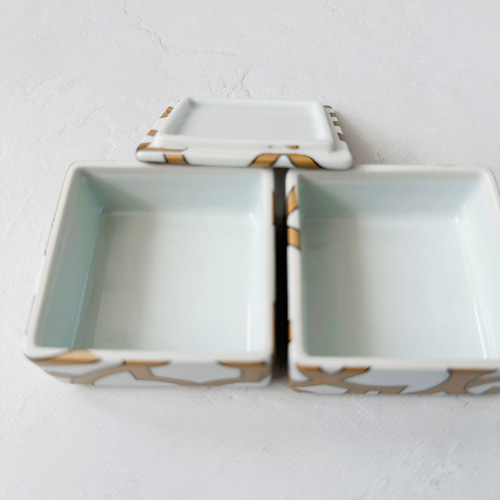 【新品/未使用】ポーセラーツ/小物入れ4点セット 新品/未使用】ポーセラーツ/小物入れ4点セット