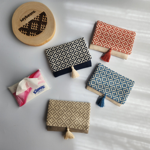 ✳︎ハンドメイド✳︎くすみピンクチェリー刺繍✖️ブラウンチェック