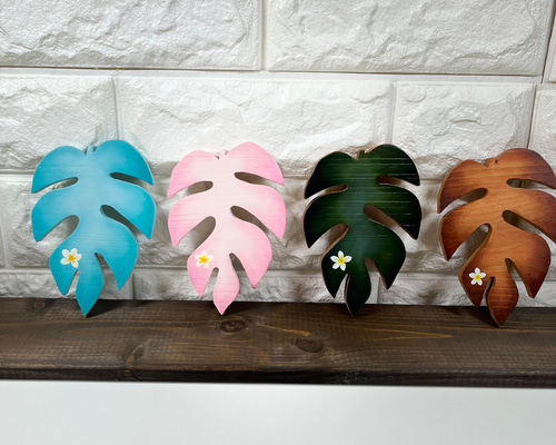 80センチ　ハワイアン　モンステラ　籠付き 80センチ ハワイアン モンステラ 籠付き ピンクのハワイアン